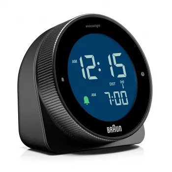 Despertador radiocontrolado BRAUN BC 24 B DCF negro – despertador radiocontrolado con pantalla digital