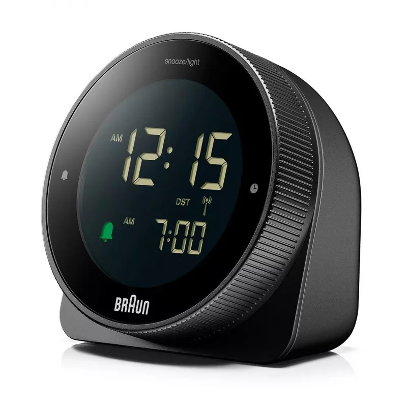 Despertador radiocontrolado BRAUN BC 24 B DCF negro – despertador radiocontrolado con pantalla digital