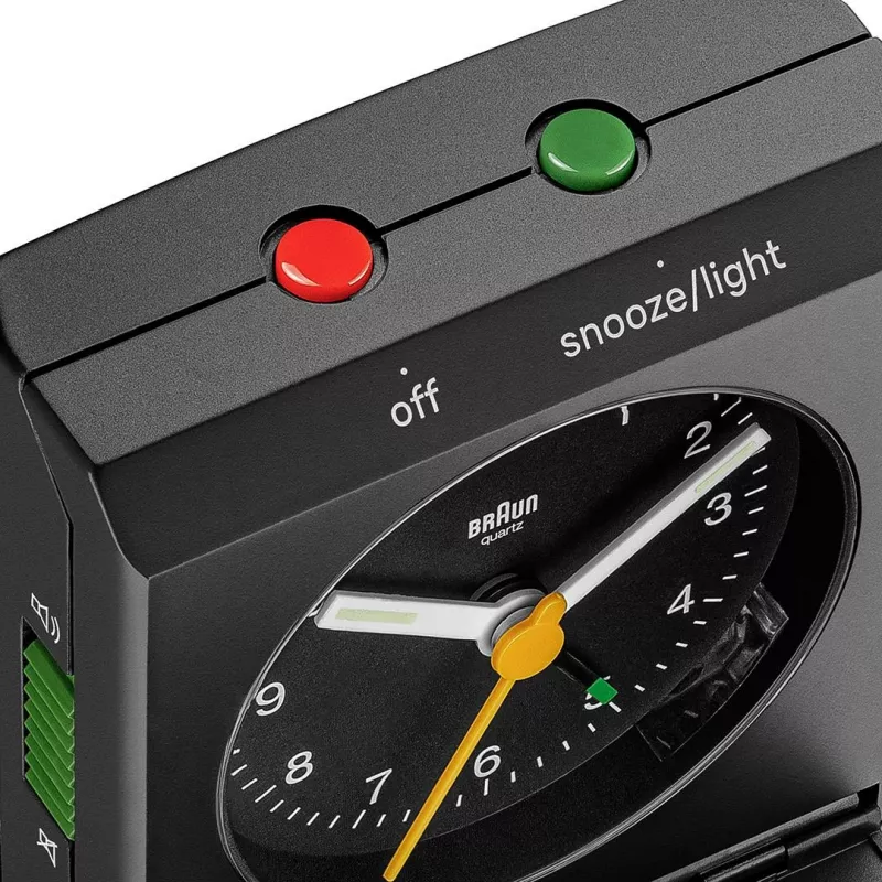 Despertador BRAUN BC 05 B cuarzo plegable negro — despertador de viaje compacto