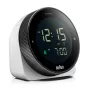 Reloj de pared/sobremesa radiocontrolado Braun BC24W-DCF rectangular negro, blanco