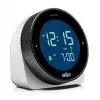 Reloj de pared/sobremesa radiocontrolado Braun BC24W-DCF rectangular negro, blanco