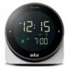 Reloj de pared/sobremesa radiocontrolado Braun BC24W-DCF rectangular negro, blanco