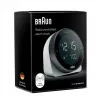 Reloj de pared/sobremesa radiocontrolado Braun BC24W-DCF rectangular negro, blanco