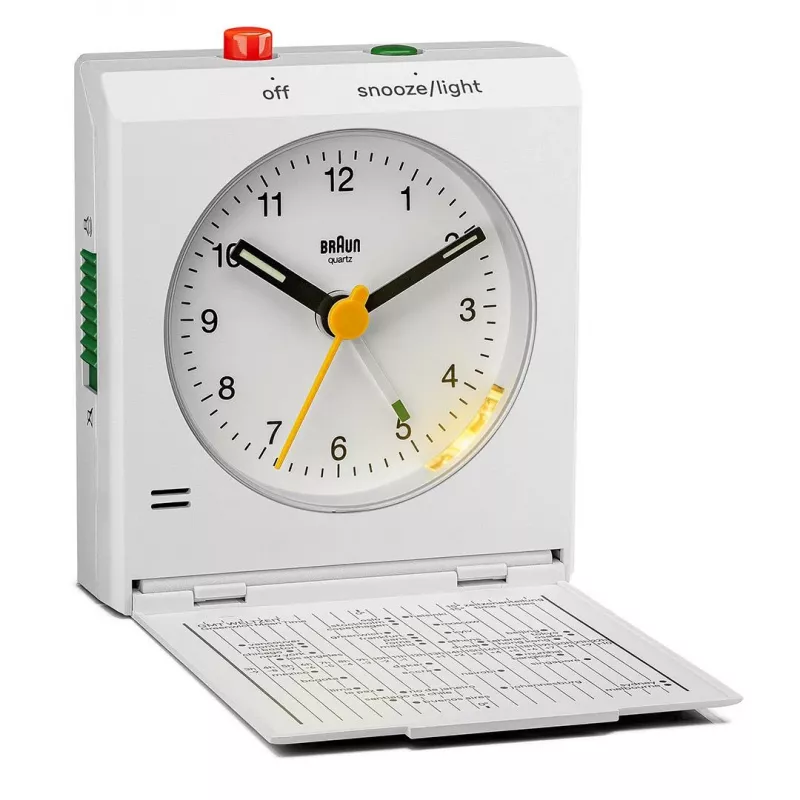 Reloj de pared/sobremesa analógico Braun BC05W rectangular blanco