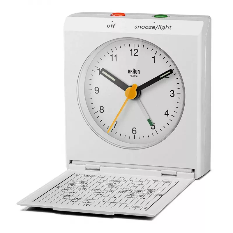 Reloj de pared/sobremesa analógico Braun BC05W rectangular blanco