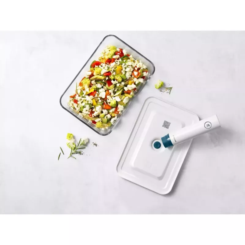 Recipiente ZWILLING Fresh & Save rectangular 2,2 L transparente blanco