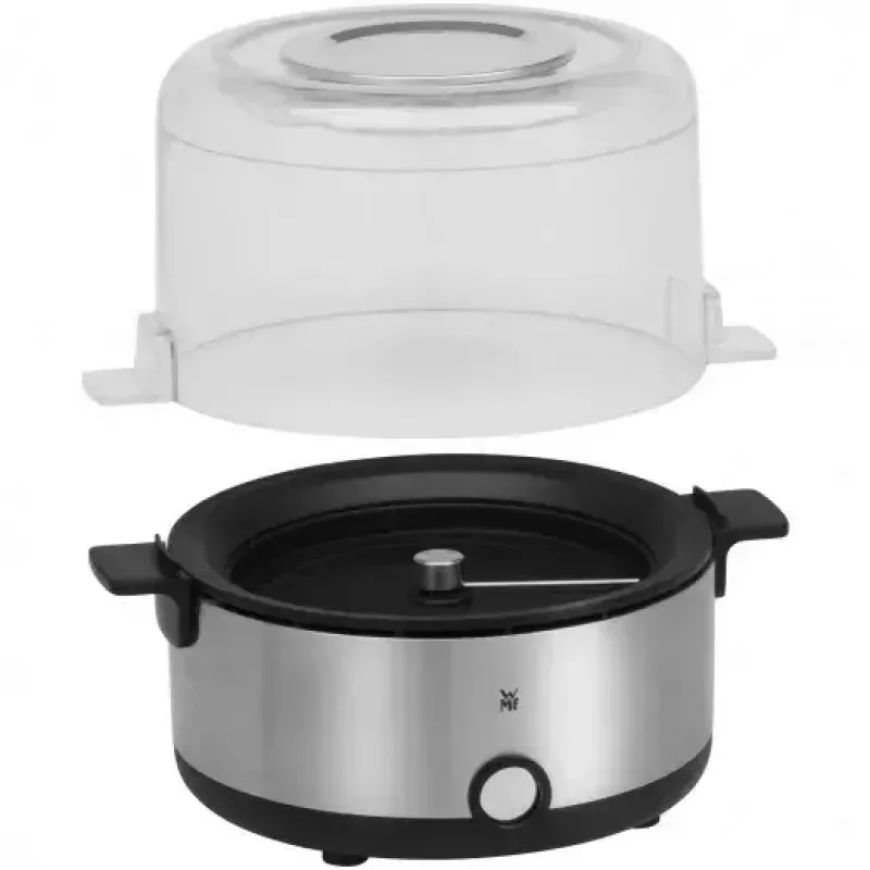 Máquina de palomitas WMF KITCHENminis 0415470011 negra acero inoxidable 2,2 l 250 W