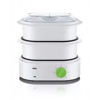 Vaporera Braun FS 3000 2 cestas encimera 850 W verde, blanca