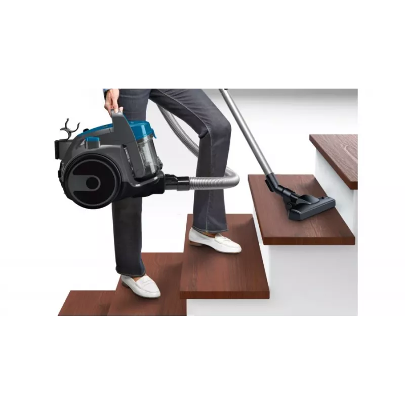Aspirador de cilindro Bosch BGS05A220 700W sin bolsa 1.5L, tubo telescópico de acero inoxidable, filtro EPA lavable