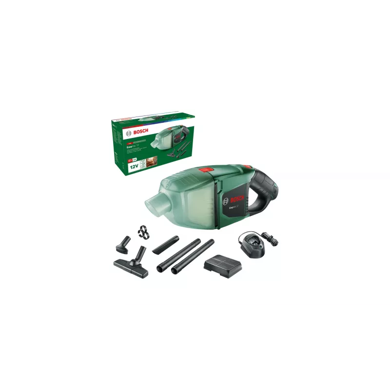 Bosch EasyVac 12 06033D0001 aspirador de mano inalámbrico, 12 V, verde, con batería y cargador