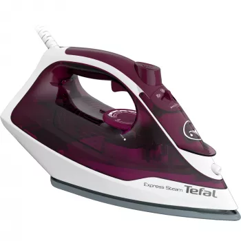 Plancha de vapor Tefal Express Steam FV2835E0 plancha en seco y de vapor suela Cerilium 2400 W lila, blanca