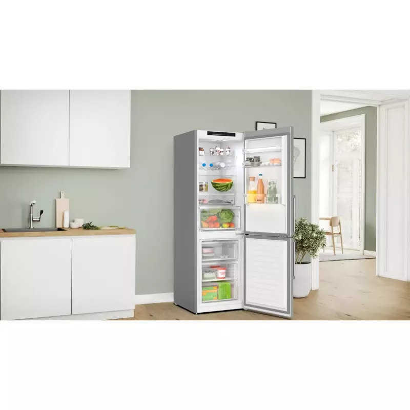 Frigorífico combi Bosch Serie 4 KGN36VICT independiente 321 L acero inoxidable