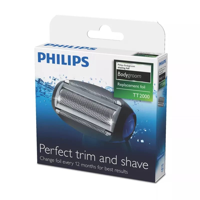 Cuchilla de recambio Philips Bodygroom TT2000/43, cuchilla de recambio resistente al agua, cabezal de afeitado