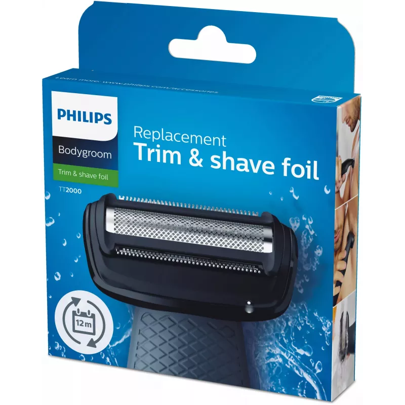 Cuchilla de recambio Philips Bodygroom TT2000/43, cuchilla de recambio resistente al agua, cabezal de afeitado
