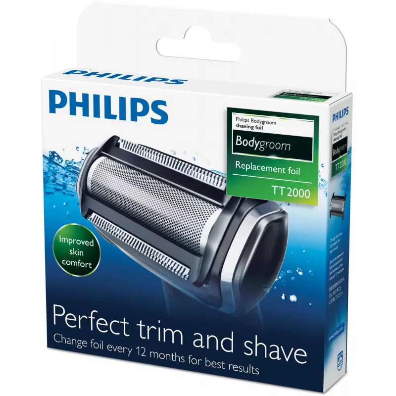 Cuchilla de recambio Philips Bodygroom TT2000/43, cuchilla de recambio resistente al agua, cabezal de afeitado
