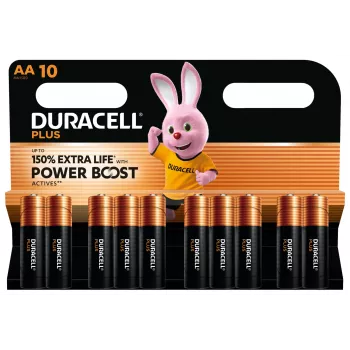 Pila de un solo uso Duracell Plus AA alcalina