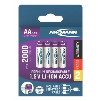 Pila recargable Ansmann 1312-0036 AA litio-ion