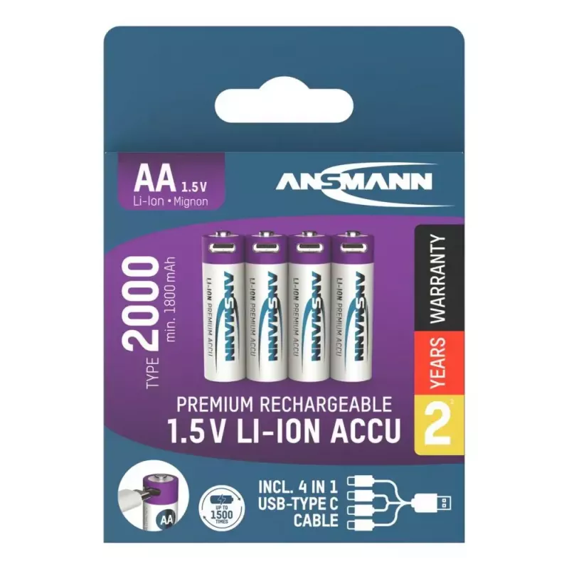 Pila recargable Ansmann 1312-0036 AA litio-ion