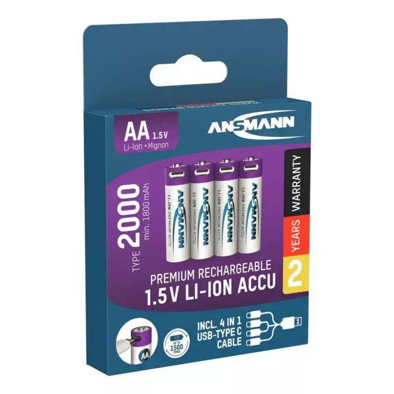 Pila recargable Ansmann 1312-0036 AA litio-ion
