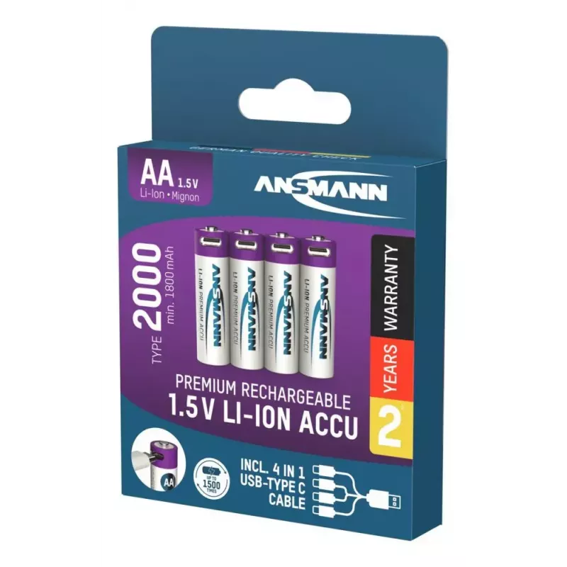 Pila recargable Ansmann 1312-0036 AA litio-ion