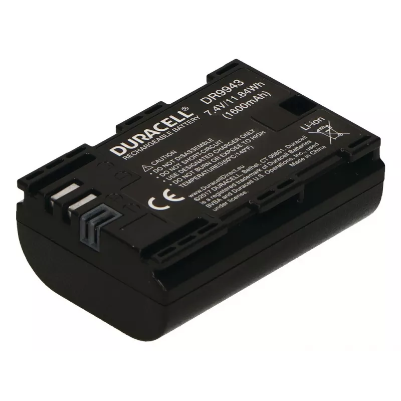 Batería de cámara Duracell DR9943 LP-E6 1600mAh Li-Ion
