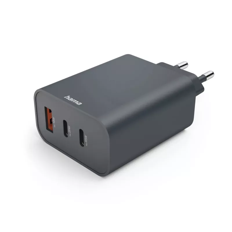 Hama 00086445 cargador móvil smartphone, tablet gris AC carga rápida interior
