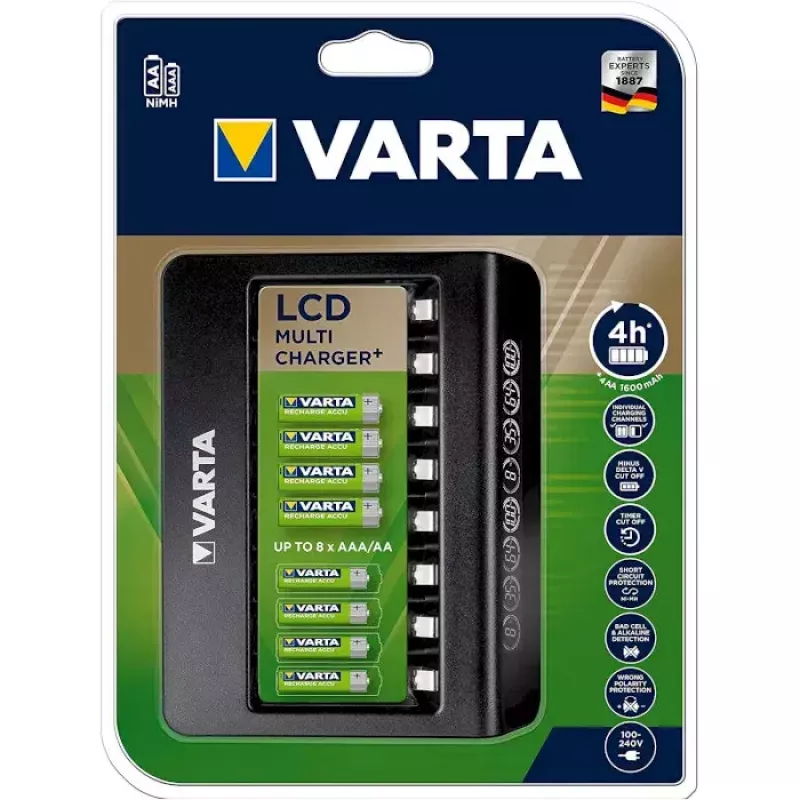 Cargador de baterías Varta LCD Multi Charger+