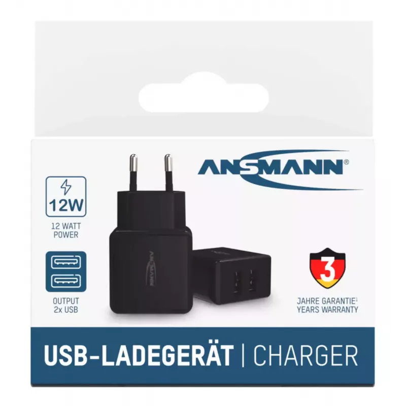 Cargador Ansmann HC212 Universal Negro AC interior