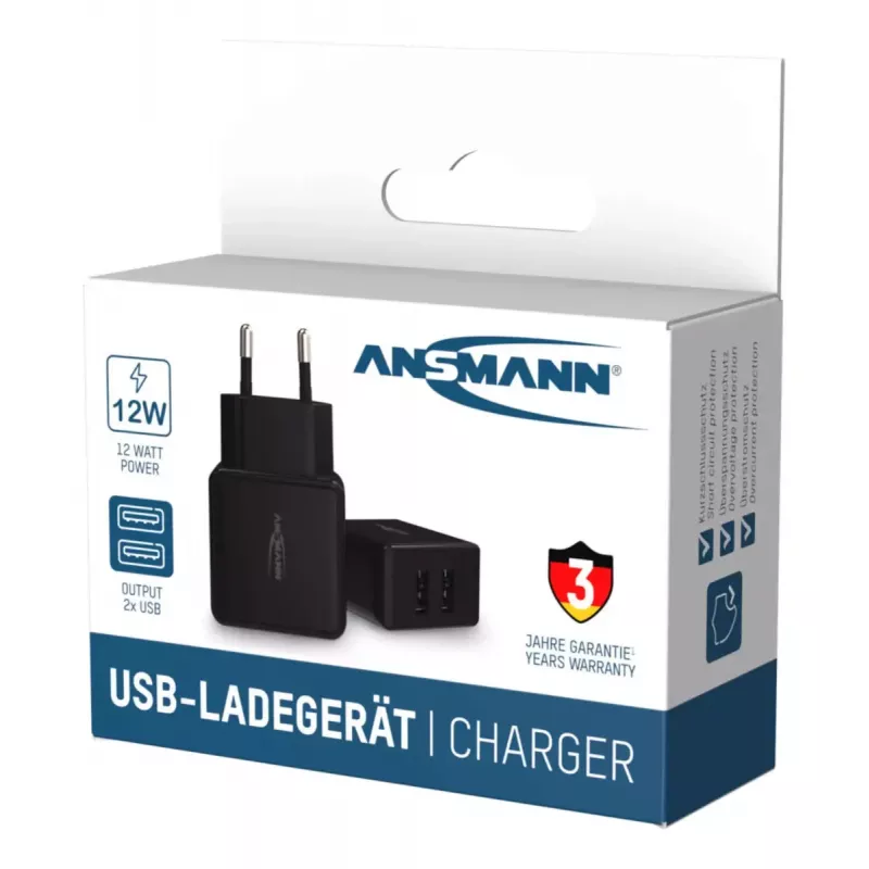 Cargador Ansmann HC212 Universal Negro AC interior