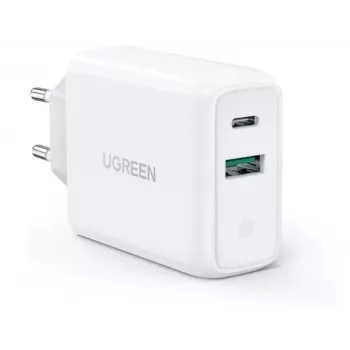Cargador Ugreen 60468 para tablet, teléfono, Universal Blanco AC carga rápida interior