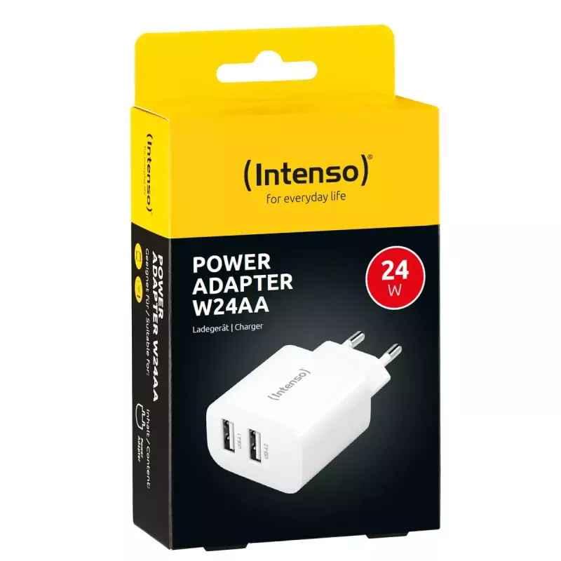 Cargador de interior Intenso POWER ADAPTER 2XUSB-A/7802412 Universal Blanco AC