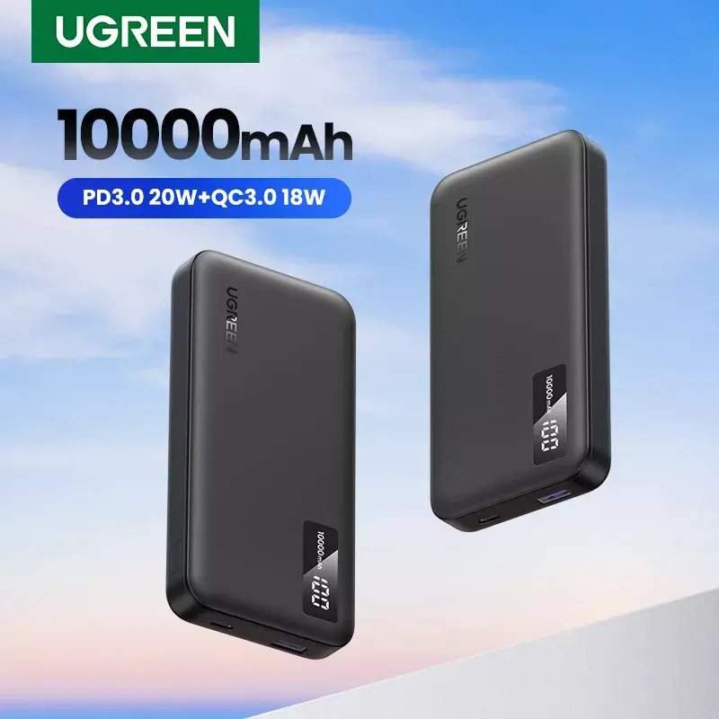 Batería externa Ugreen 25742 de iones de litio (Li-Ion) 10000 mAh Negro