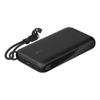 Batería externa Belkin BPB028HQBK 20000 mAh, 2× USB-C, 1× USB-A, Negro