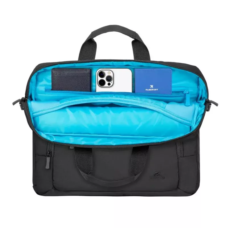 Rivacase 7521 Alpendorf ECO bolsa para portátil 13,3–14 pulgadas (35,6 cm), lona, negra