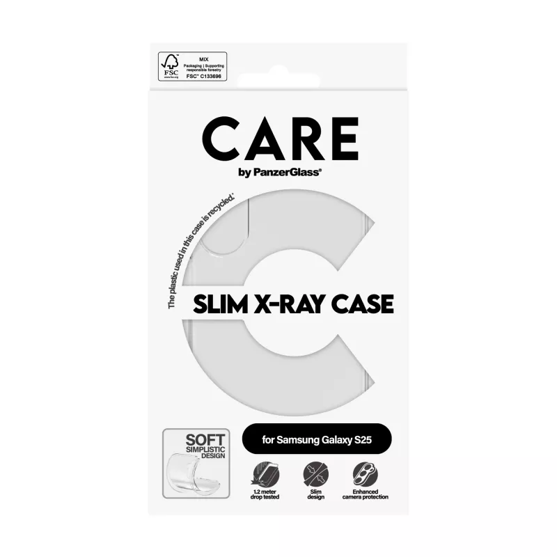 PanzerGlass CARE X-Ray Soft funda para Samsung Galaxy S25, transparente