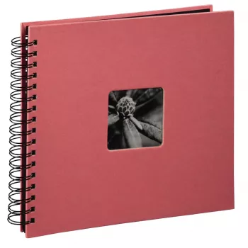 Hama Fine Art Álbum de fotos de espiral, 28 x 24 cm, 50 páginas negras, Flamingo