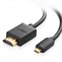 Ugreen 30104 cable HDMI 3 m HDMI Type-D (micro) HDMI Type-A (estándar) negro