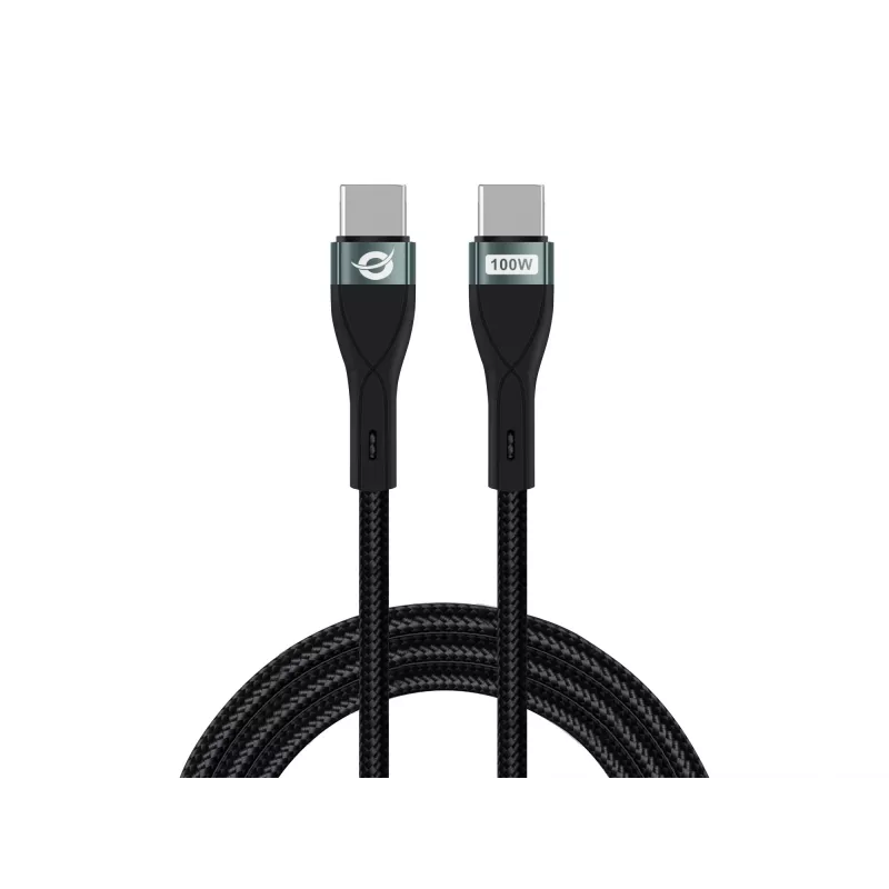 Cable de carga rápida Conceptronic ETTA01B12 USB-C-C PD 3.0 100W 1,2 m, 20V 5A, 480 Mbit/s, E-Mark