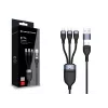 Cable de carga Conceptronic ETTA05B15 USB 3 en 1 PD 3.0 60W 1,5 m, 20V 3A, 480Mbps