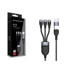 Cable de carga rápida Conceptronic ETTA06B15 USB 3 en 1 PD 3.0 100W 1,5 m, 20V 5A, 480 Mbit/s, E-Mark