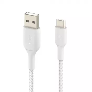 Cable USB Belkin CAB002BT3MWH 3 m USB-A USB-C blanco
