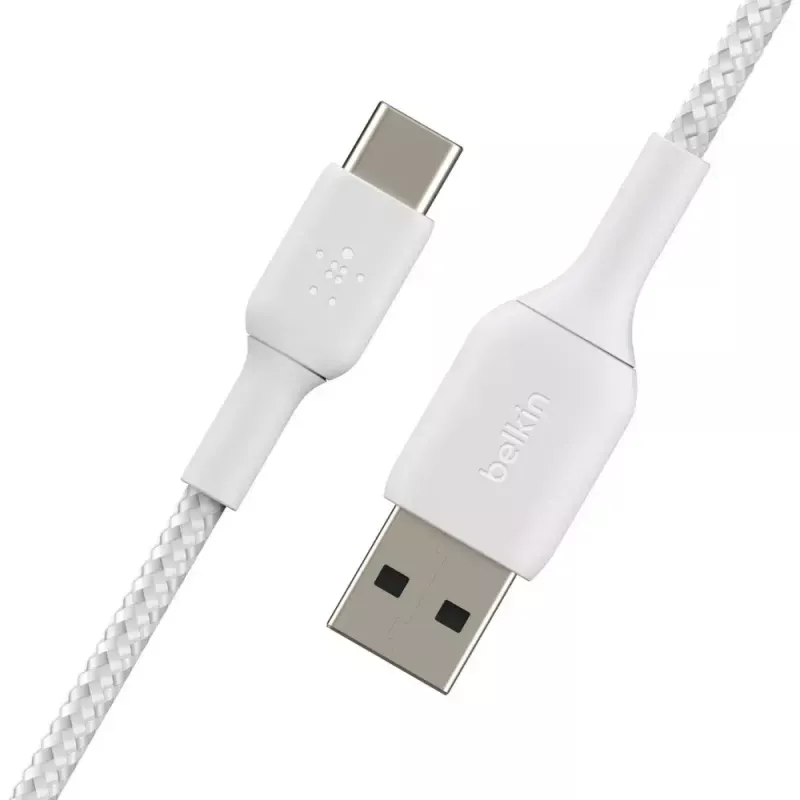 Cable USB Belkin CAB002BT3MWH 3 m USB-A USB-C blanco