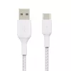 Cable USB Belkin CAB002BT3MWH 3 m USB-A USB-C blanco