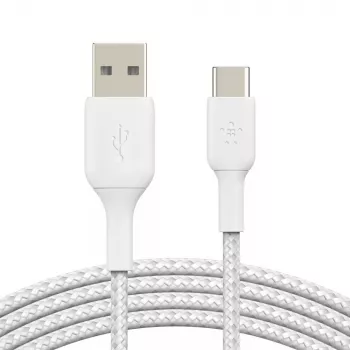 Cable USB Belkin CAB002BT3MWH 3 m USB-A USB-C blanco