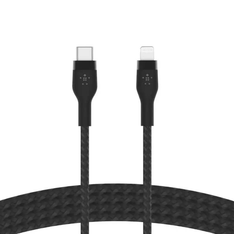 Cable Lightning Belkin CAA011BT2MBK 2 m negro USB-C a Lightning