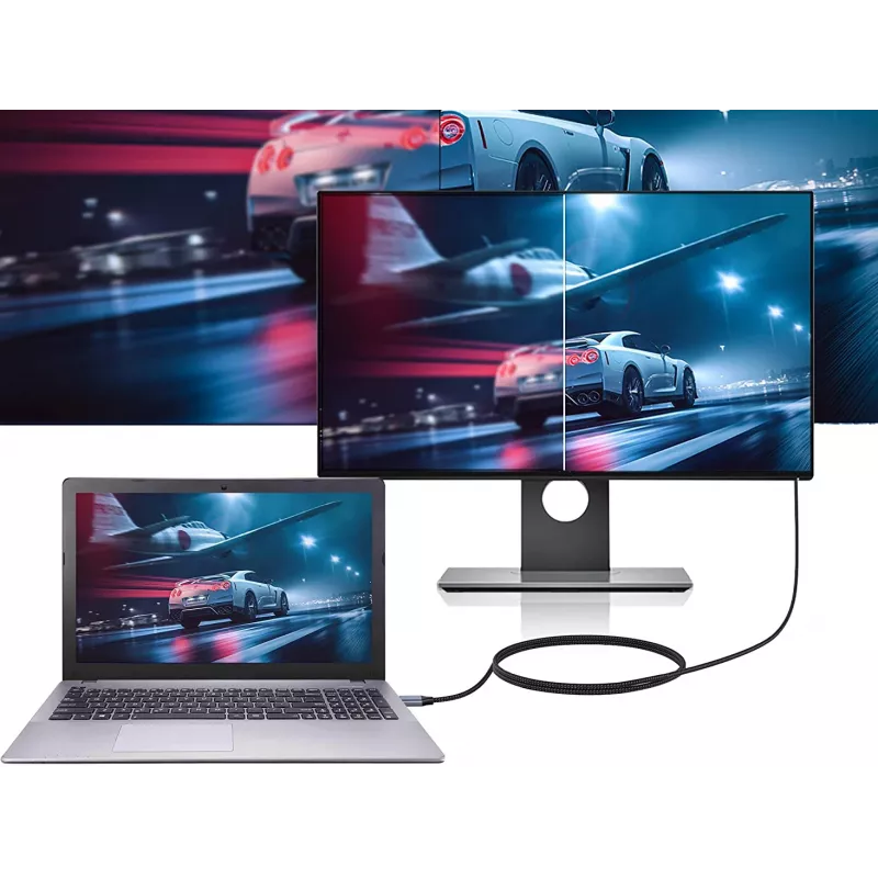 Cable Conceptronic USB-C a HDMI, macho a macho, 4K 60Hz, 2 m, USB Type-C, HDMI, macho, macho, recto
