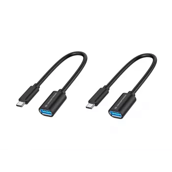 Adaptador OTG Conceptronic ABBY11B USB-C a USB-A, pack de 2, 20 cm