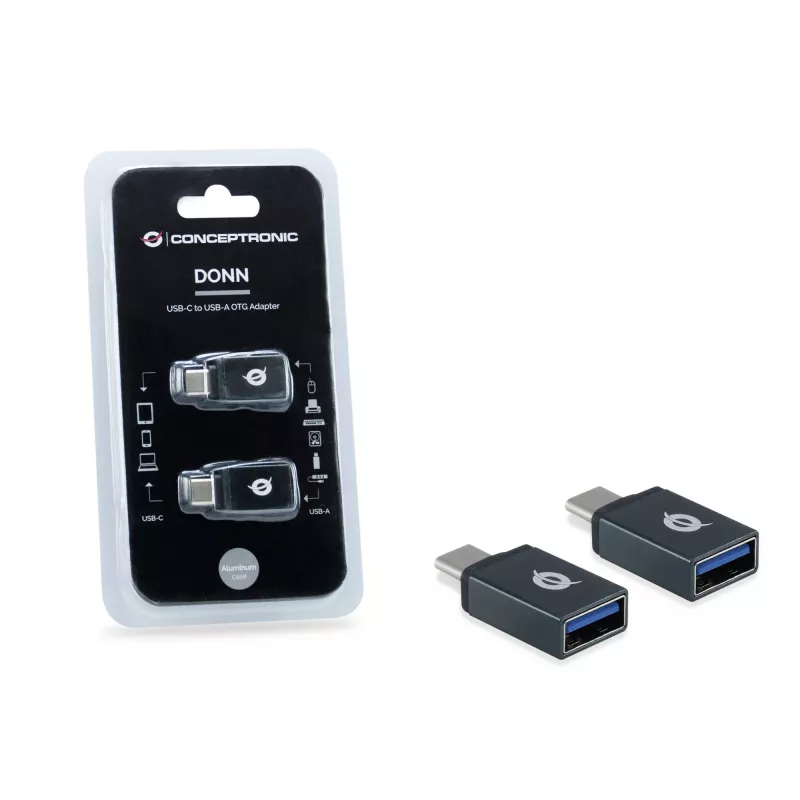 Adaptador OTG USB-C a USB-A pack de 2 Conceptronic DONN03G