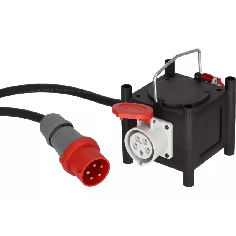 Alargador de corriente Brennenstuhl 2m 2 tomas AC Exterior Negro Rojo Blanco