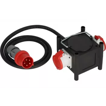 Alargador de corriente Brennenstuhl 2m 2 tomas AC Exterior Negro Rojo Blanco